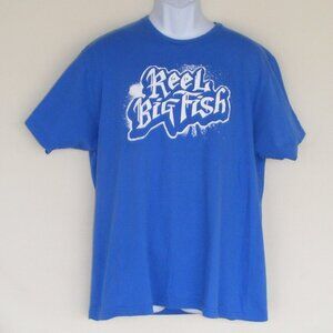 REEL BIG FISH Tshirt, XL Blue, Graffiti Logo, SS